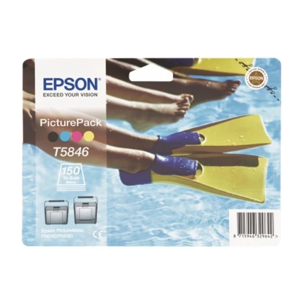 Epson Besides the 4-colour photo ink cartridge, you also get 50 sheets of 10x15 cm photo paper - T5846