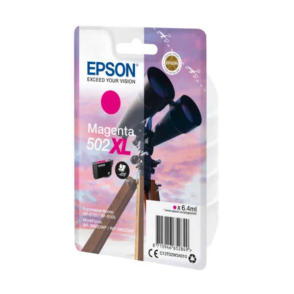 Epson T02W3 Magenta Ink Cartridge - C13T02W34020