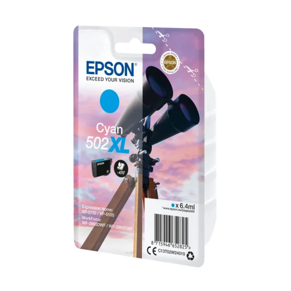 Epson T02W2 Cyan Ink Cartridge - C13T02W24020