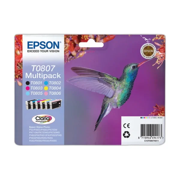Epson T0807 Ink Cartridge Multipack - C13T080740