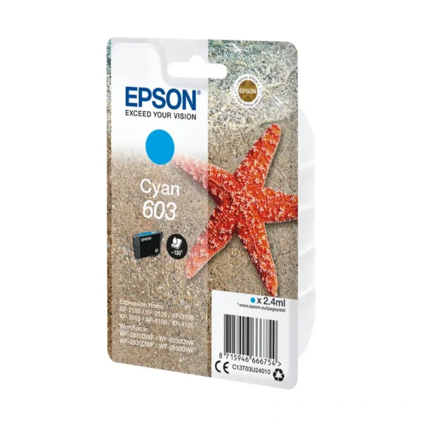 Epson T03U2 Cyan Ink Cartridge - C13T03U24010
