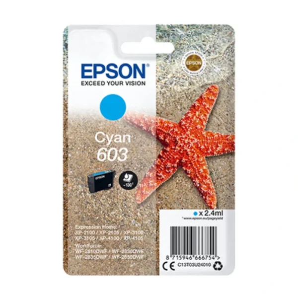 Epson T03U2 Cyan Ink Cartridge - C13T03U240