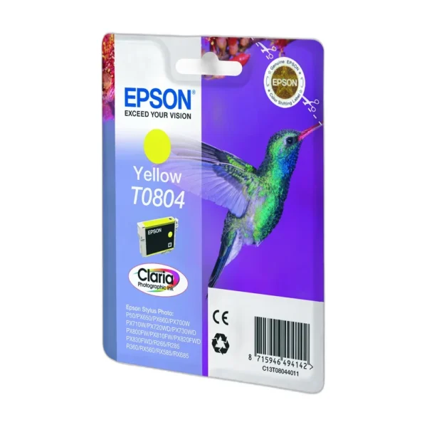 Epson T0804 Yellow Ink Cartridge - C13T080440
