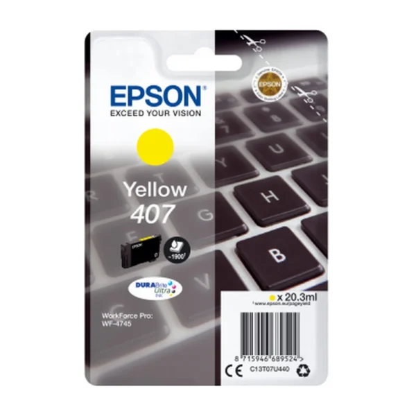 Epson 407L Yellow High Capacity Ink Cartridge - C13T07U440