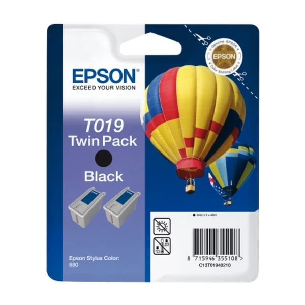 Epson T0194 Black Ink Cartridge Twin Pack - C13T01940210