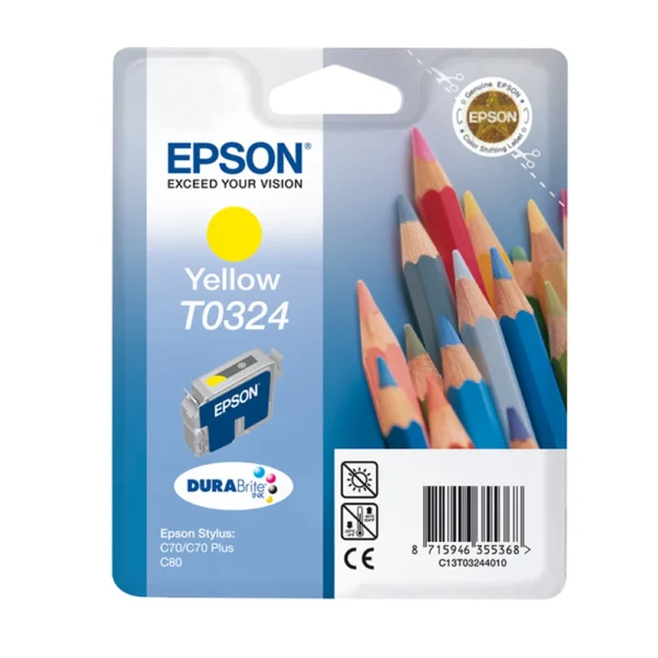 Epson T0324 Yellow Ink Cartridge - C13T03244010