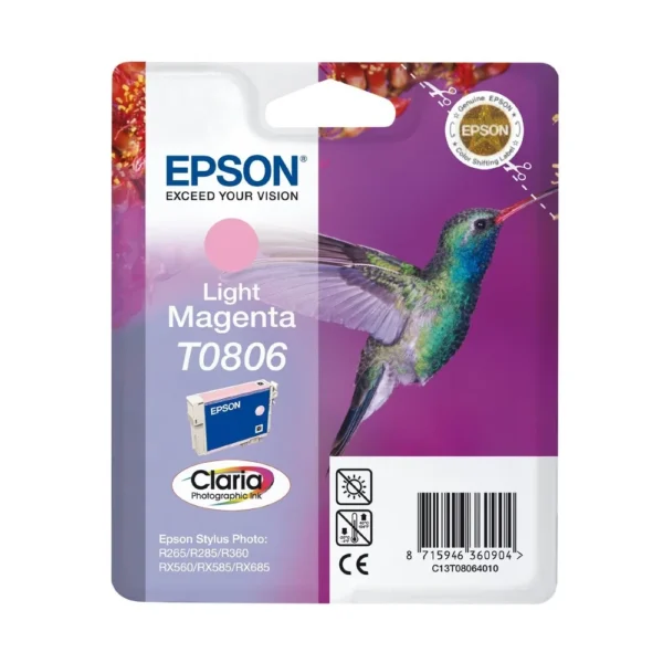Epson T0806 Light Magenta Ink Cartridge - C13T08064010