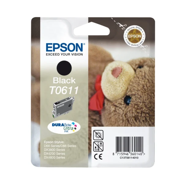 Epson T0611 Black Ink Cartridge - C13T06114010