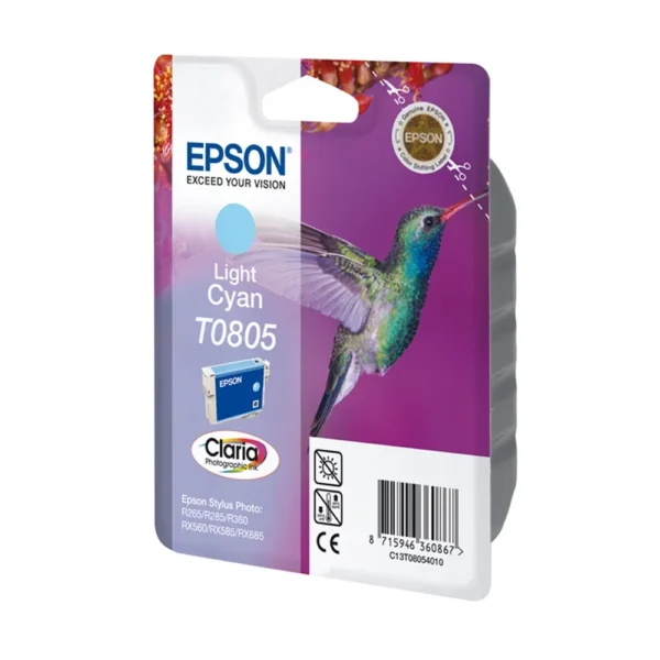 Epson T0805 Light Cyan Ink Cartridge - C13T08054010