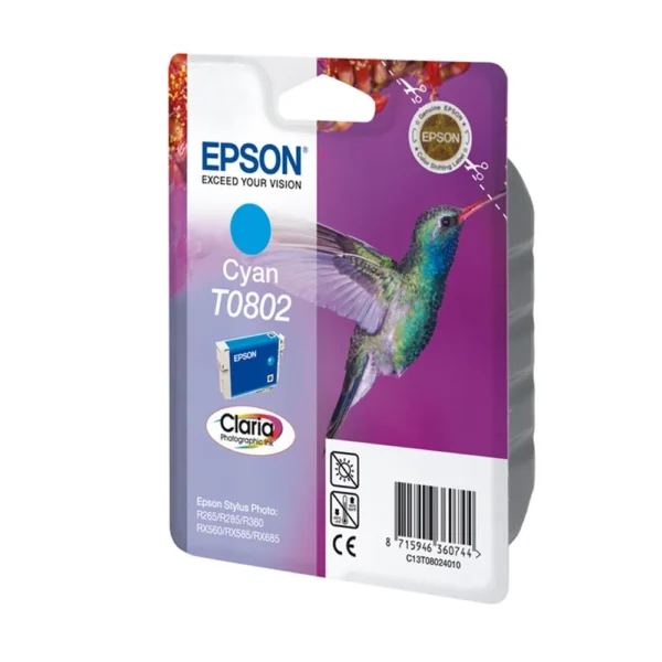 Epson T0802 Cyan Ink Cartridge - C13T08024010