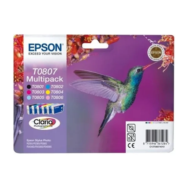 Epson T0807 Ink Cartridge Multipack - C13T08074020