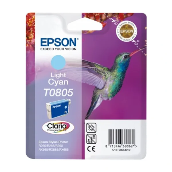Epson T0805 Light Cyan Ink Cartridge - C13T08054020