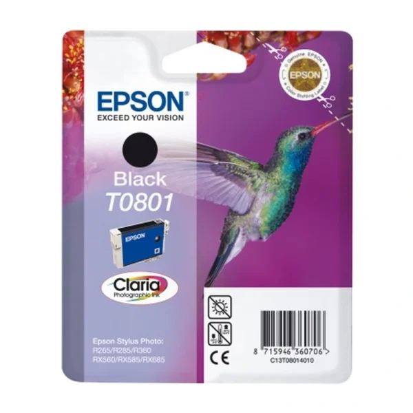 Epson T0801 Black Ink Cartridge - C13T08014020