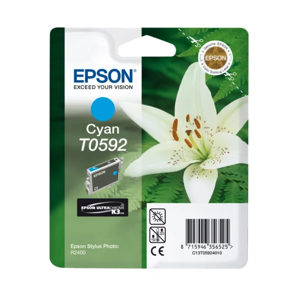 Epson T0592 Cyan Ink Cartridge - C13T05924020