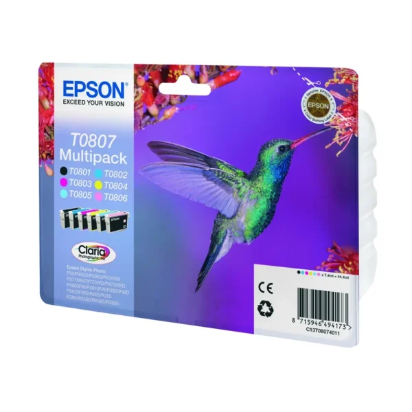 Epson T0807 Ink Cartridge Multipack - C13T08074011