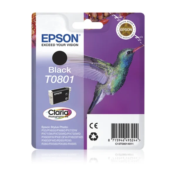 Epson T0801 Black Ink Cartridge - C13T08014021