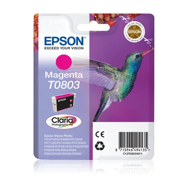 Epson T0803 Magenta Ink Cartridge - C13T08034021