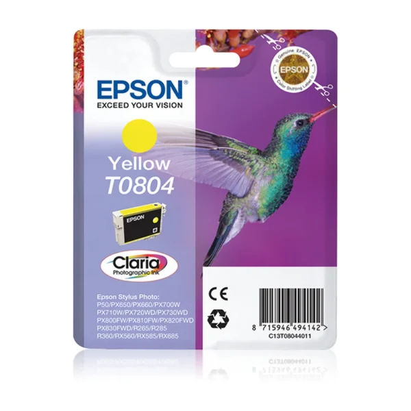 Epson T0804 Yellow Ink Cartridge - C13T08044021