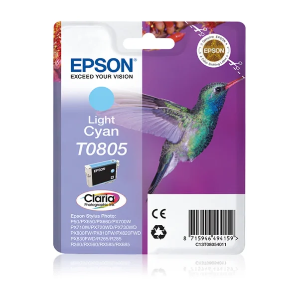 Epson T0805 Light Cyan Ink Cartridge - C13T08054021