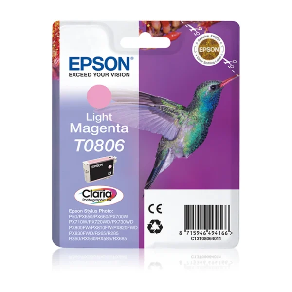 Epson T0806 Light Magenta Ink Cartridge - C13T08064021