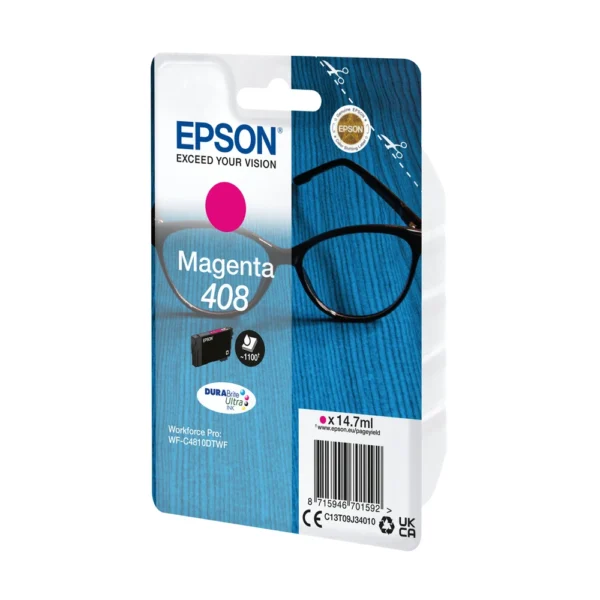 Epson 408 Magenta Ink Cartridge - C13T09J34010