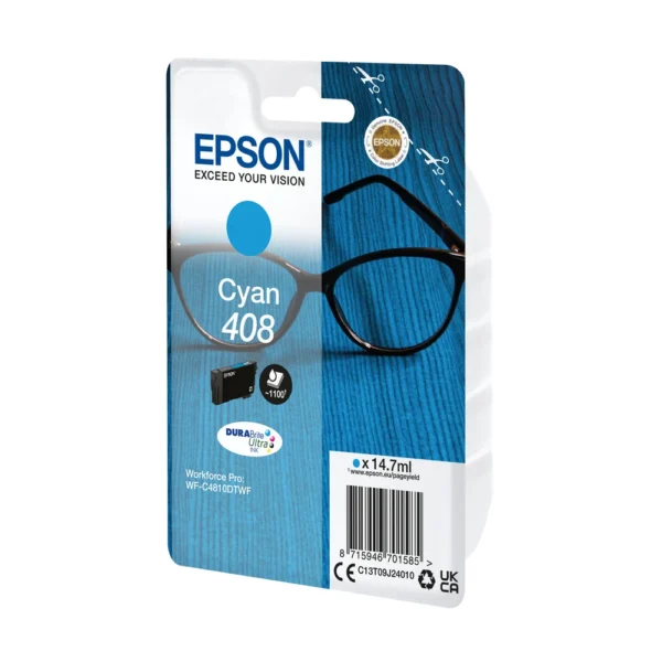 Epson 408 Cyan Ink Cartridge - C13T09J24010